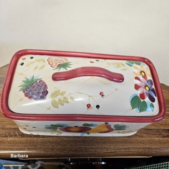 Vintage Heritage Mint Gatherings Ceramic Bread Bo - Picture 2 of 6